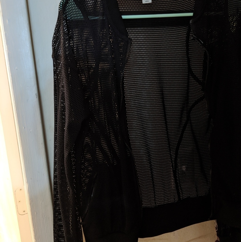 Forever 21 Long sleeve mesh zip up